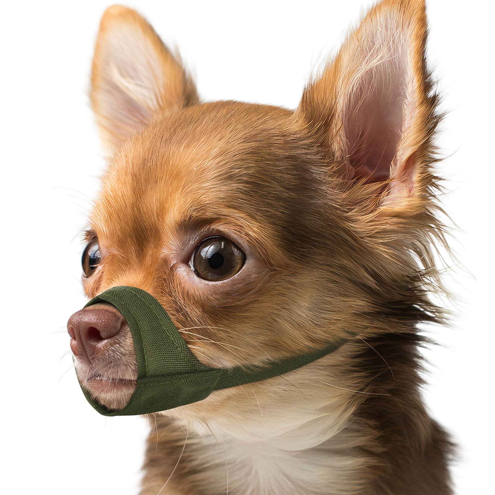 Mayerzon Short Snout Dog Muzzle, Small Muzzle for Chihuahua Shih Tzu American Bully Boxer Puppy, Soft Fabric Mouth Cover for Grooming Vet Visits, Prevent Biting Chewing Fighting