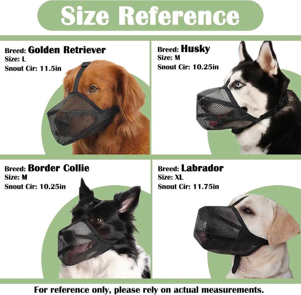 Mayerzon Soft Mesh Dog Muzzle for Small Medium Large Dogs Anti Scavenging