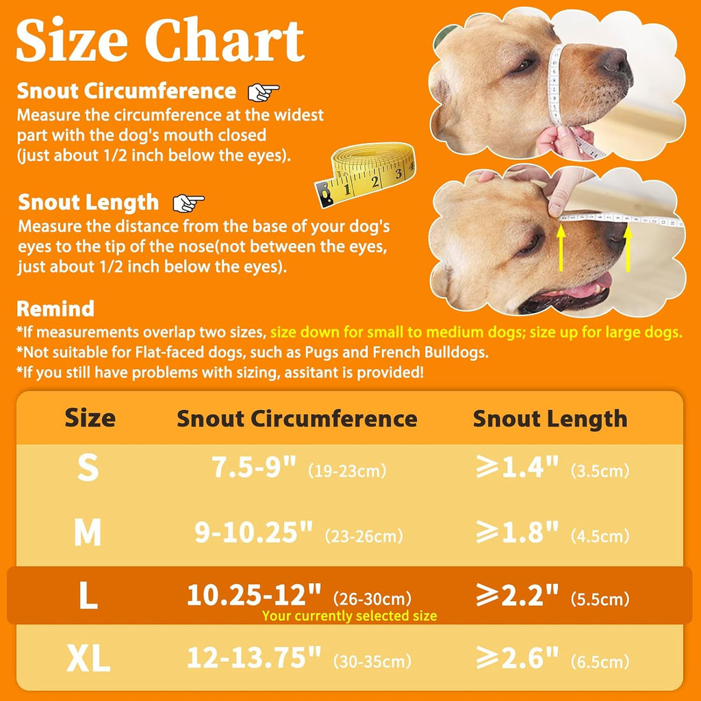 Mayerzon Adjustable Dog Muzzle, Fabric Medium Large Dog Muzzle Anti Biting
