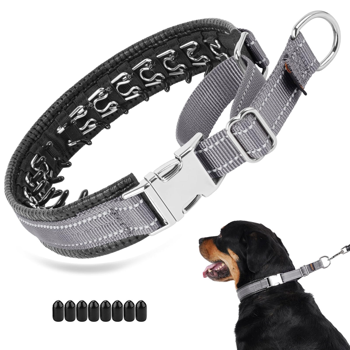 Mayerzon No Pull Collar with Alloy Buckle for Large Dogs that Pull Strongly