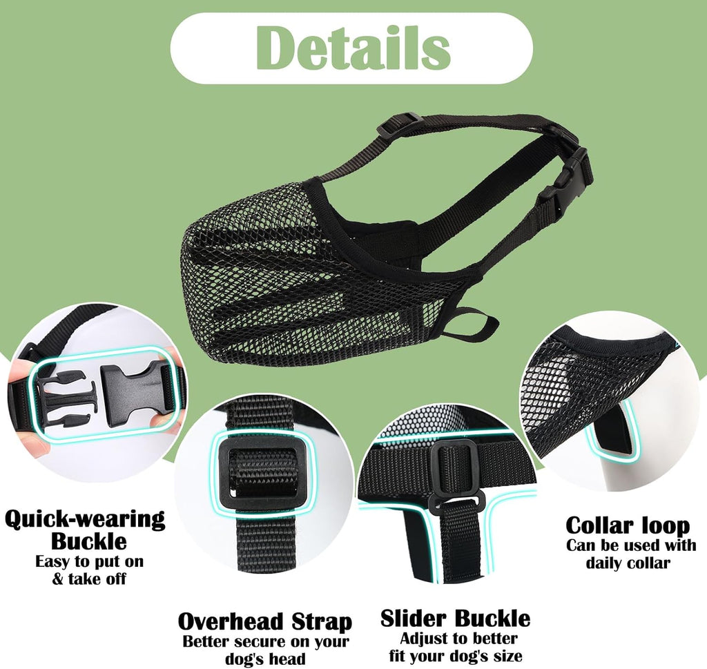 Mayerzon Soft Mesh Dog Muzzle for Small Medium Large Dogs Anti Scavenging
