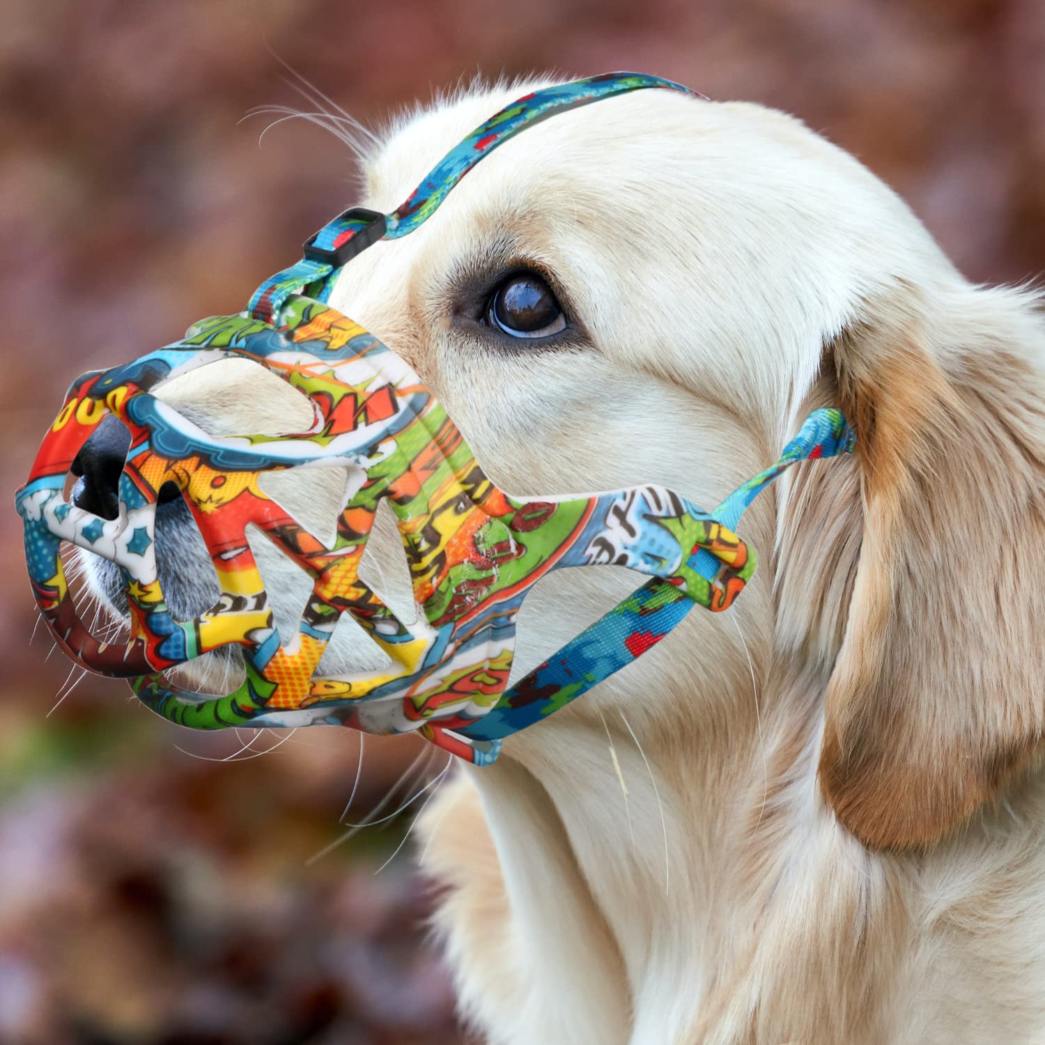 Mayerzon Dog Muzzle, Breathable Basket Muzzles for Small, Medium, Large and X-Large Aggressive Dogs Beagle German Shepherd Doberman, Cage Mouth Guard Stop Biting Chewing for Grooming Training