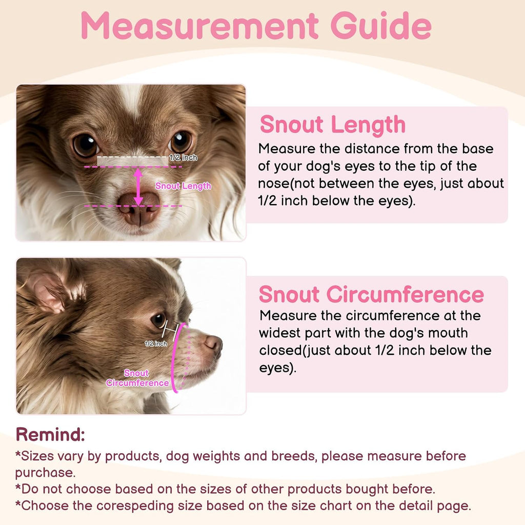 Mayerzon Mesh Dog Muzzle, Adjustable Muzzle for Small Short Snouted Dogs