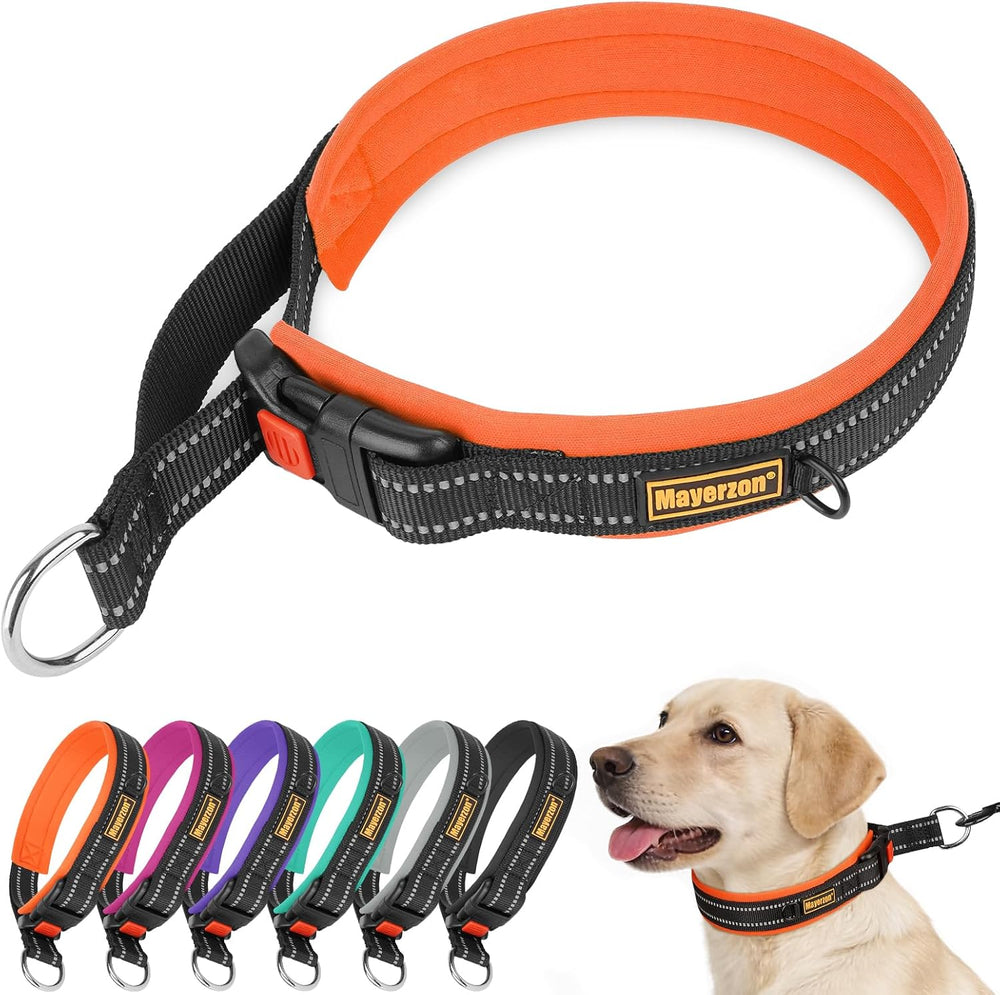 Mayerzon 1.5" Wide Martingale Collar for Small Medium Dogs Precision Fit