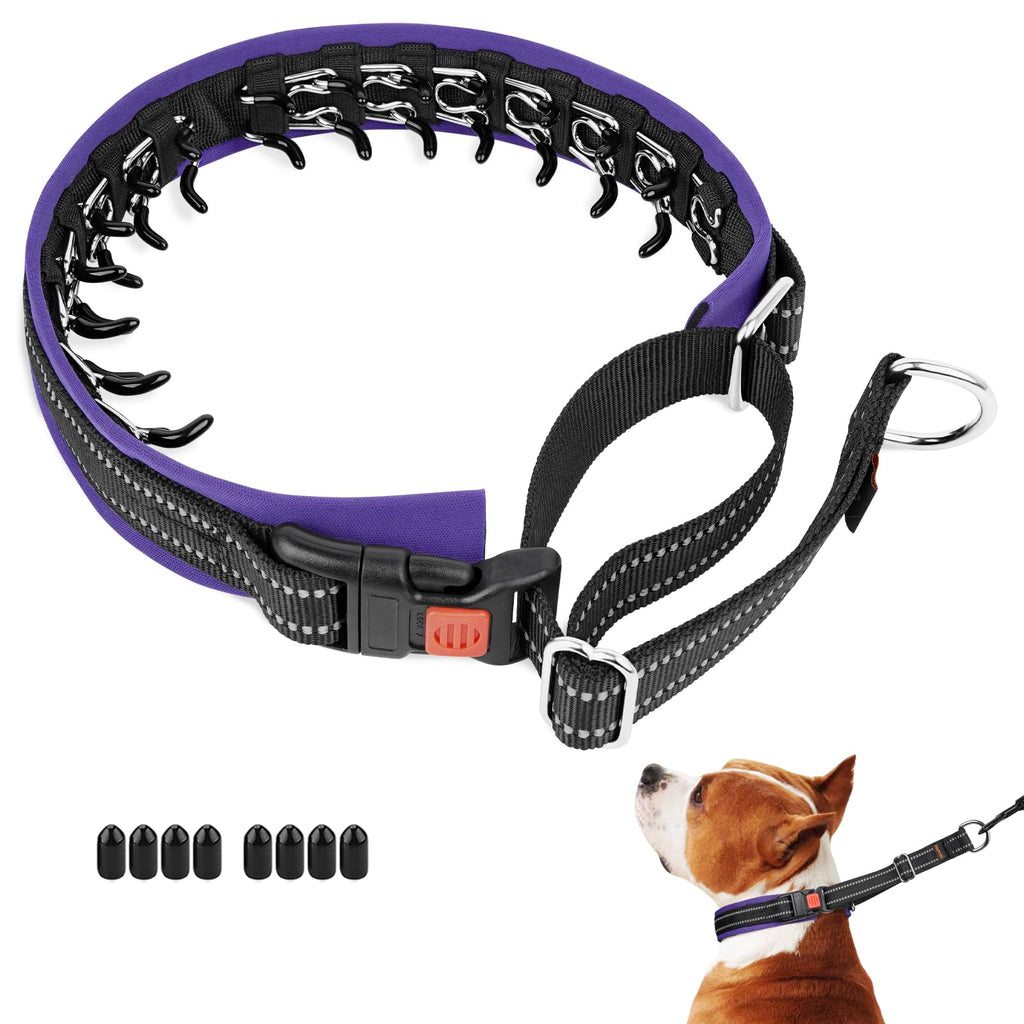Mayerzon No Pull Dog Collar Martingale, Green, M | Neck Cir 14.5"-18.5"