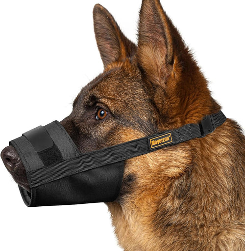 Mayerzon Adjustable Dog Muzzle, Fabric Medium Large Dog Muzzle Anti Biting