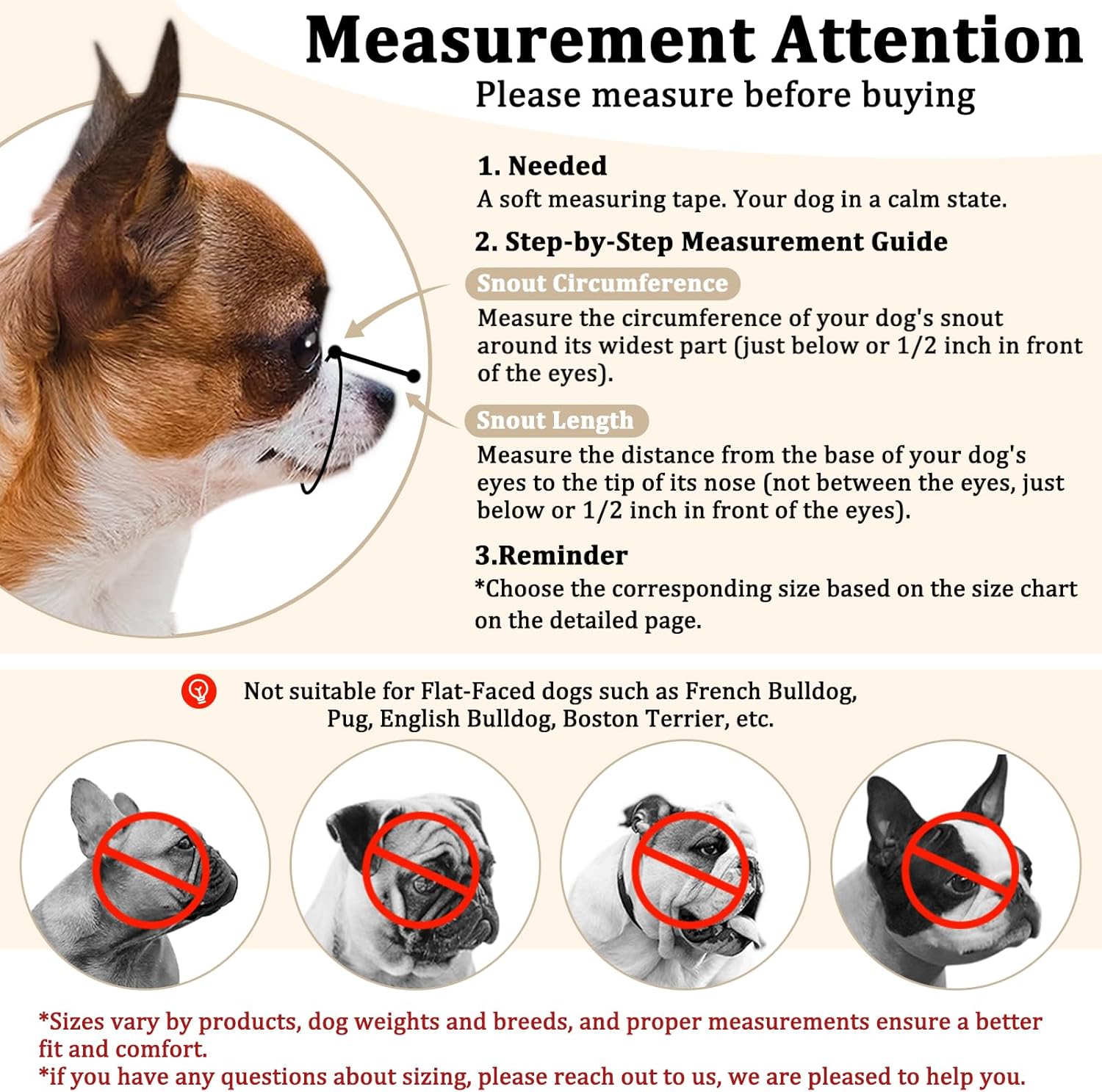 Mayerzon Short Snout Dog Muzzle, Small Muzzle for Chihuahua Shih Tzu American Bully Boxer Puppy, Soft Fabric Mouth Cover for Grooming Vet Visits, Prevent Biting Chewing Fighting