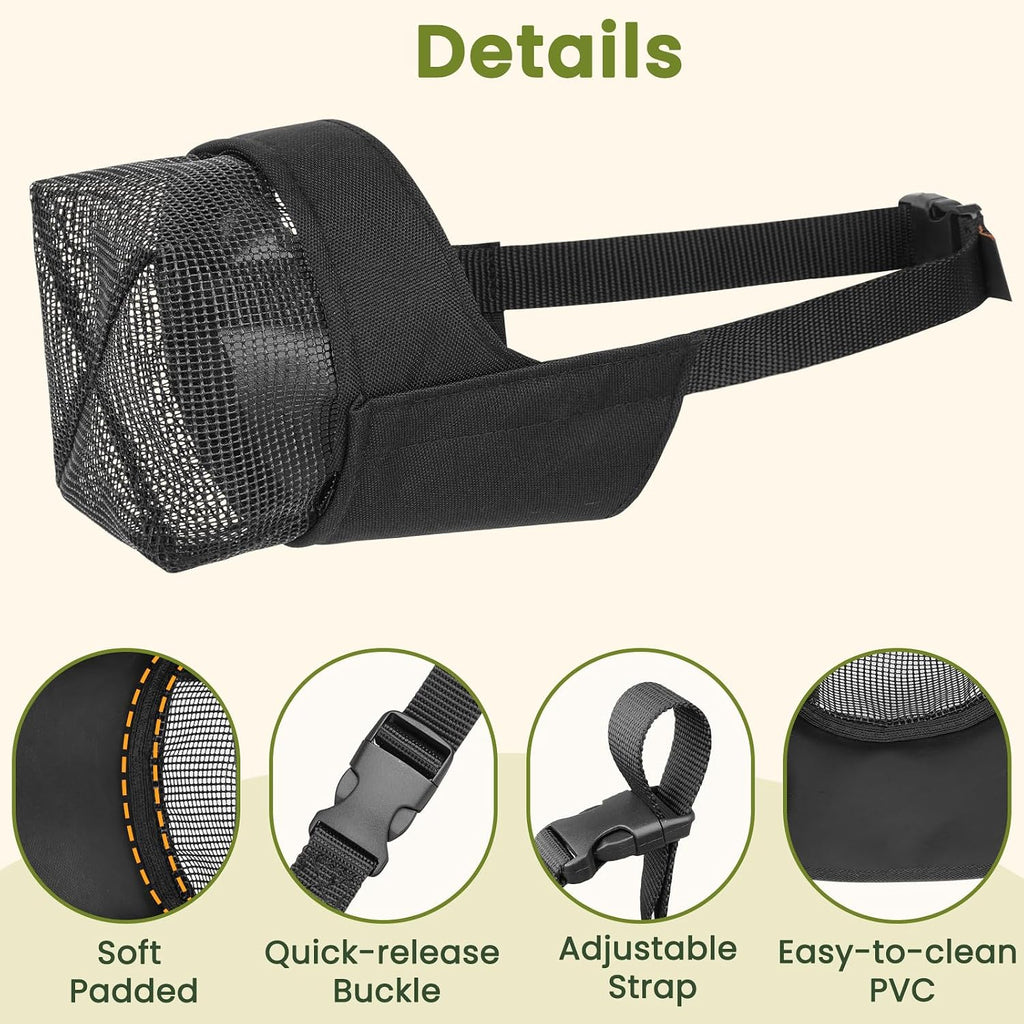 Mayerzon Full Covered Muzzle for Pitbull Bully Rottweiler Medium Large Dogs