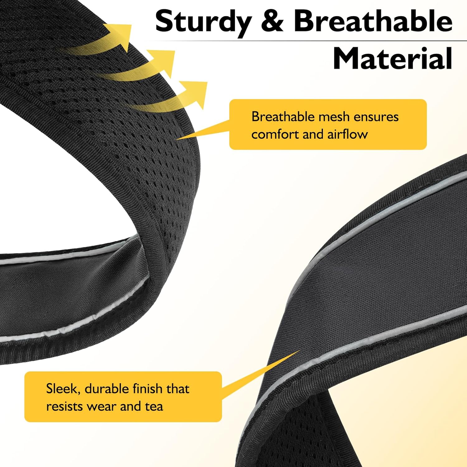 Mayerzon 2 Inch Wide Martingale Collar for Large Dogs, Patented No Pull Walking Training Dog Collar for Pitbull German Shepherd, with Buckle, Reflective Stitching, Adjustable (Black, L)