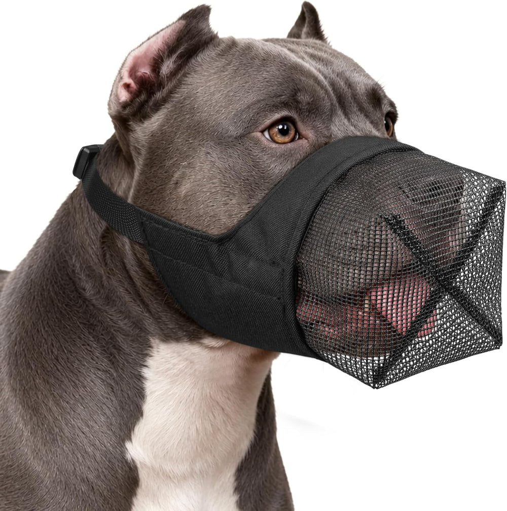 Mayerzon Full Covered Muzzle for Pitbull Bully Rottweiler Medium Large Dogs