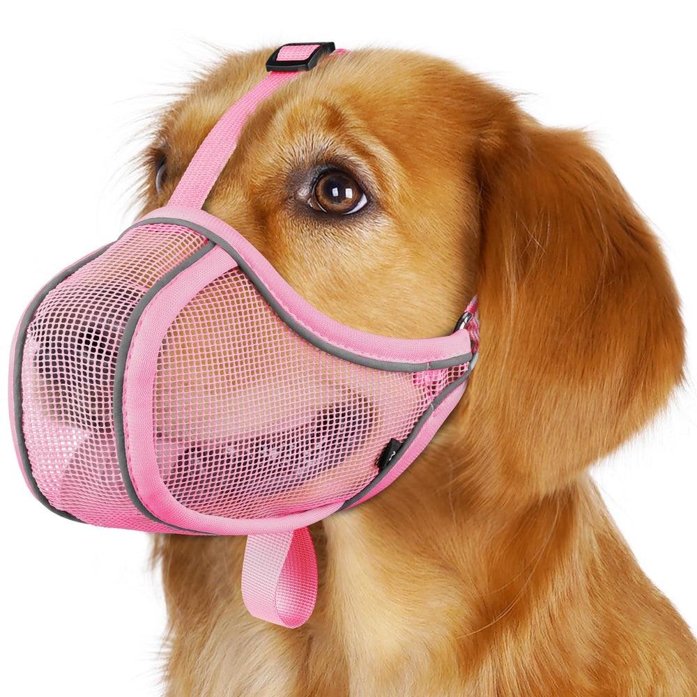 Mayerzon Dog Muzzle Mesh to Prevent Scavenging Biting Chewing | Black, XS