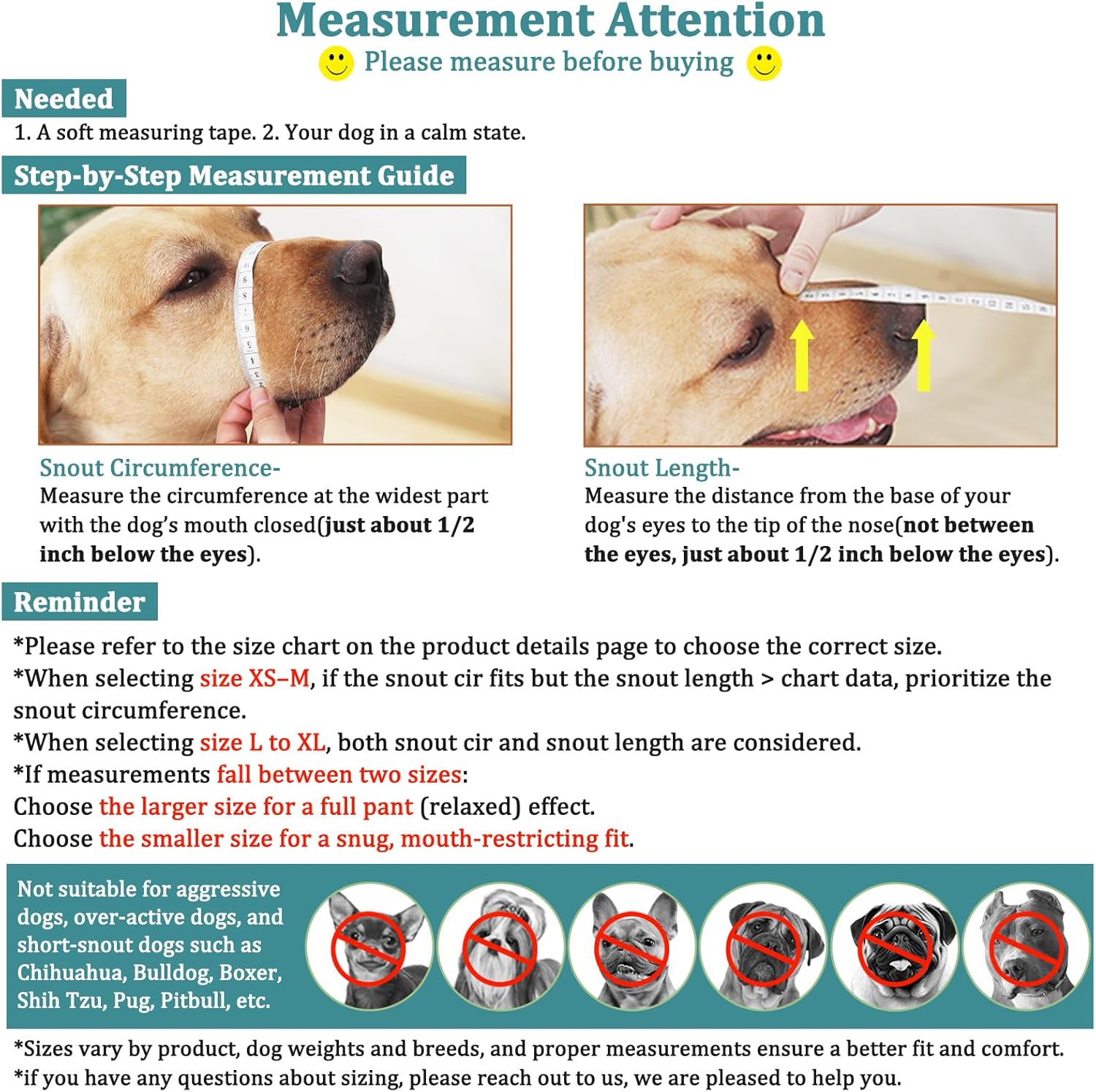 Mayerzon Dog Muzzle, Patented Mesh Muzzles for Small Medium Large Dogs, Soft Covered Mouth Guard with Adjustable Straps, Prevent Biting Chewing and Licking